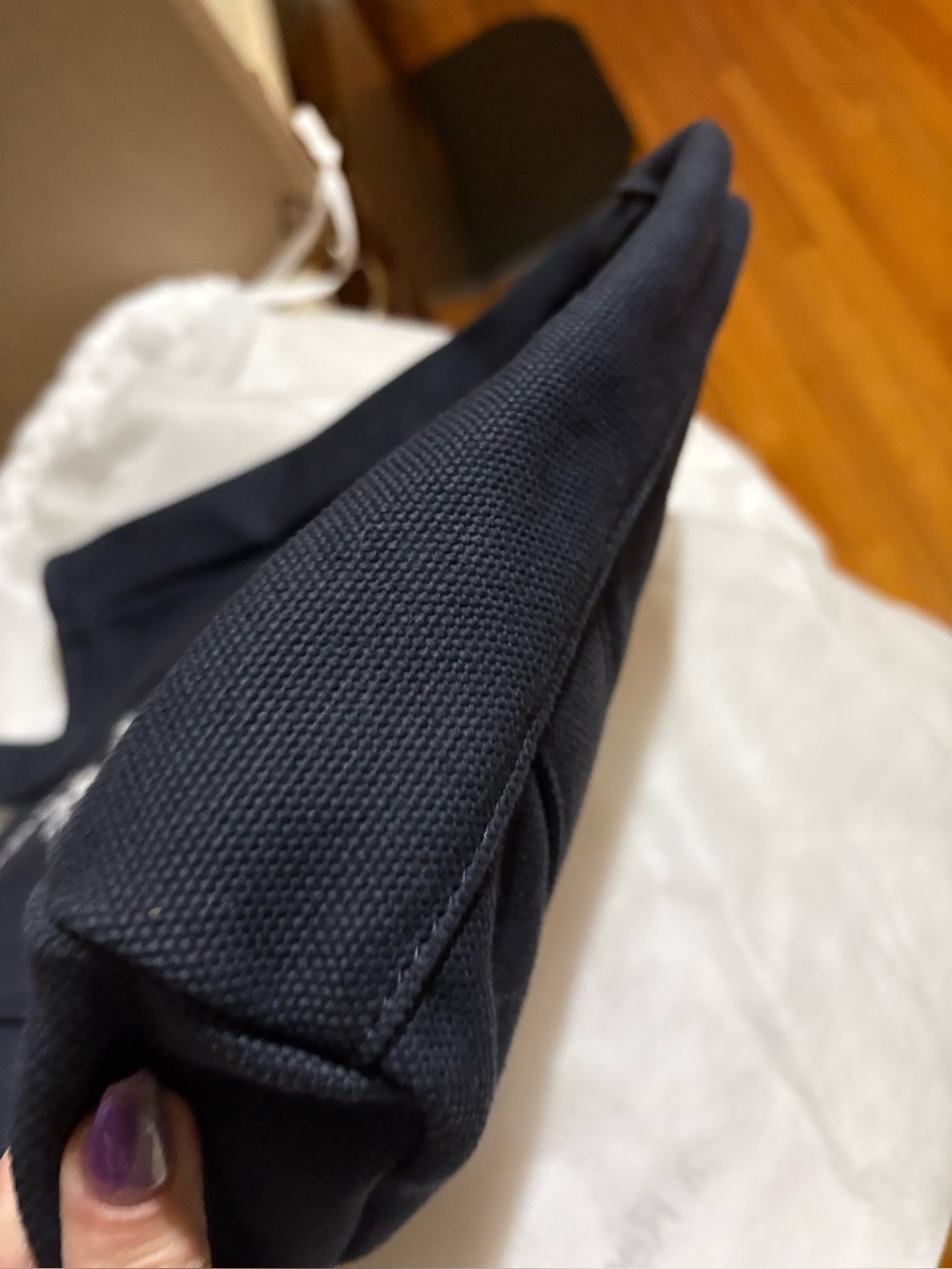 Tory Burch Black Canvas Logo Tote - Picture 11 of 11